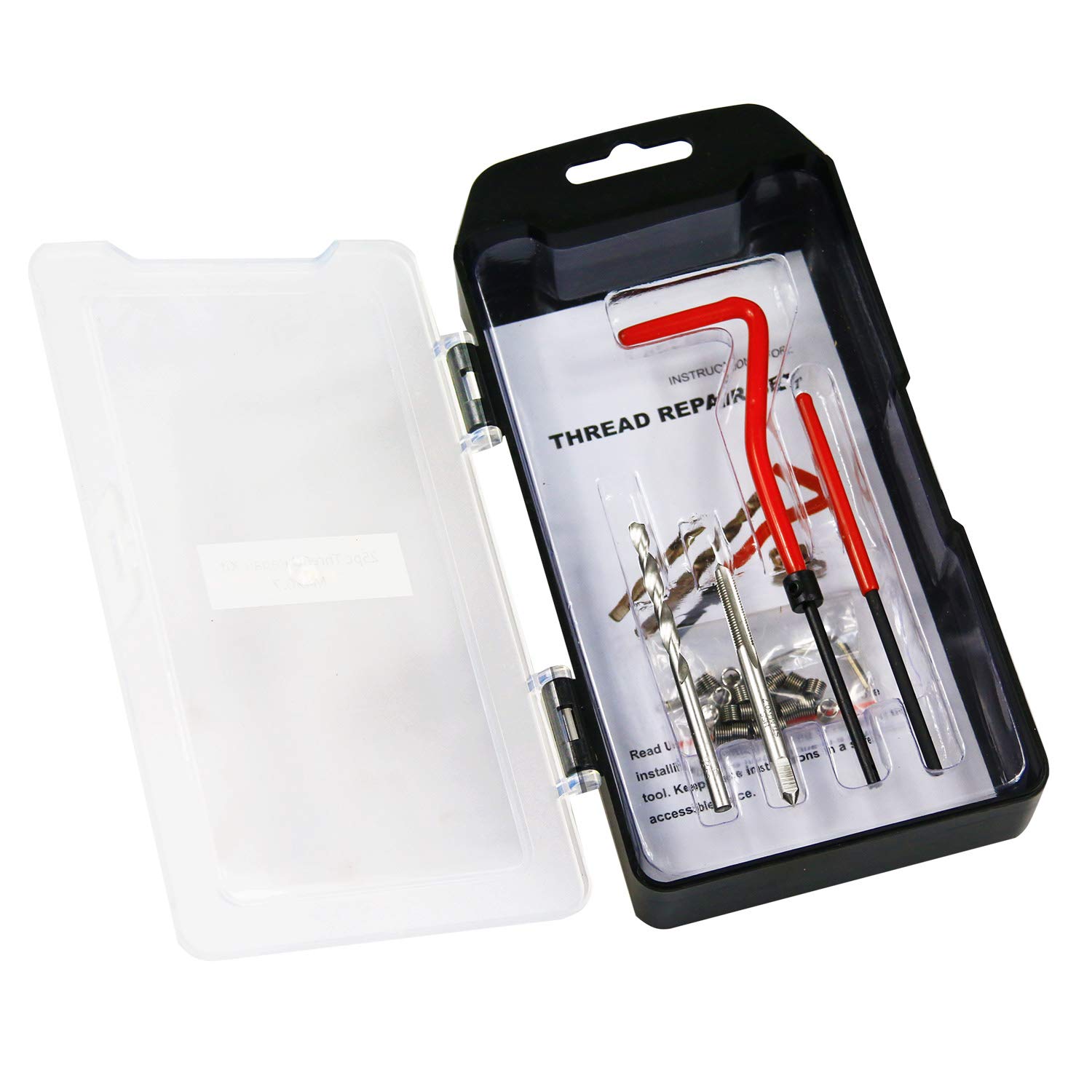 BestsQ Thread Repair Kit, M4 x 0.7mm Metric Thread Repair Insert Kit Compatible Hand Tool Set for Auto Repairing (M4-0.7)