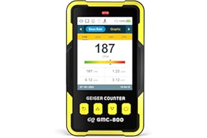 Nuclear Radiation Detector GQ GMC-800 Geiger Counter USA Design Product US National Standard Large Color LCD Display 5 Alarm Types Dosimeter Data Save & Global Share Beta Gamma X-ray Portable Device