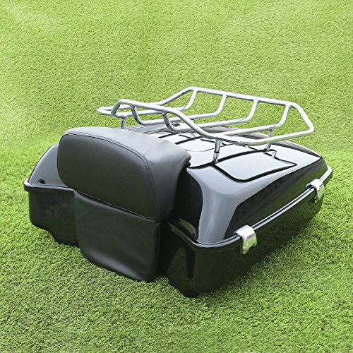 Black Chopped tour pak pack trunk Set For Harley Davidson Touring Models 14-18