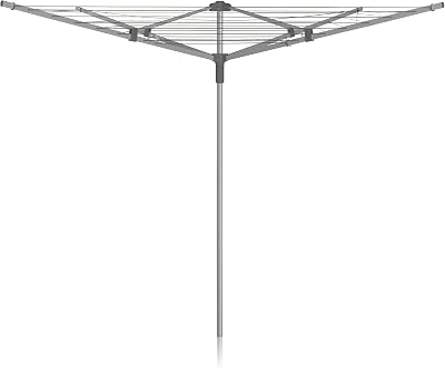 Addis 40m 4 Arm Rotary Washing Line with Tension Adjustment - Grey