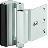 Defender Security U 10827 Door Reinforcement Lock – Add Extra, High Security to your Home and Prevent Unauthorized Entry – 3” Stop, Aluminum Construction (Satin Nickel Anodized Finish)