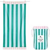 Dock & Bay Beach Towel - Quick Dry, Sand Free - Compact, Lightweight - 100% Recycled - Includes Bag - Pastel Pier - Large (16