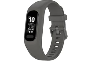 Juaupepo Soft Silicone Bands Compatible with Garmin Vivosmart 5, Rugged Case Band Silicone Sport Replacement Strap Protective Cases/Cover Protector Drop-Proof Shockproof for Women Men