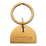 SOLID BRASS PET TAG - Modern, Minimal Pet