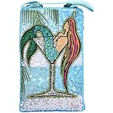 Bamboo Trading Mertini by Sarah Walters Club Bag, 7.5-inch Height, Women Accessories, Fashion, Travel Bag, Mermaid, Ocean