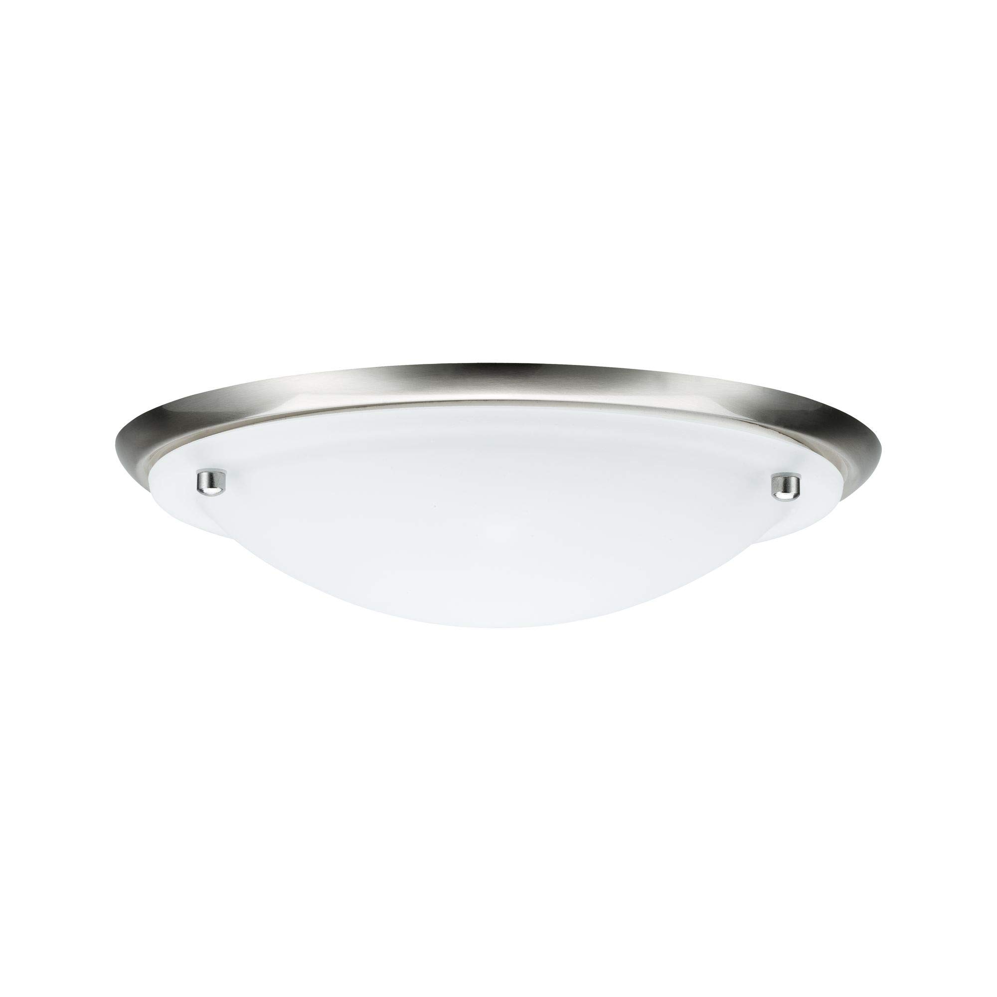 Paulmann 70344 Arctus Ceiling luminaire Wall luminaire IP44 Ceiling lamp max. 60W Hallway Light Brushed Iron Opaque Metal Glass Wall Lighting 230V E27 275 mm