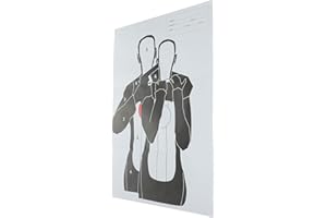 Kisangel 2pcs 17.7x12.6 Inch Head and Chest Silhouette Shooting Target Paper for Sports Training and Hostage
