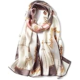 ANDANTINO 100% Mulberry Silk Long Scarf for Women Large Shawls for Headscarf and Neck- Oblong Hair Wraps with Gift Packed