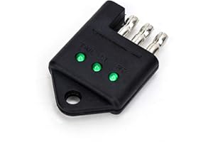 TIROL 4 Pin Trailer Tester Connector Trailer Wiring Tester 4-Pin Straight Trailer Light Wire Circuit Tester Car Accessories