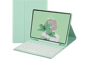 Keyboard Case for Fire HD 10 2023 (13th Generation, 2023 Release) 10.1" Keyboard Case Cute Round Key Color Keyboard Wireless 