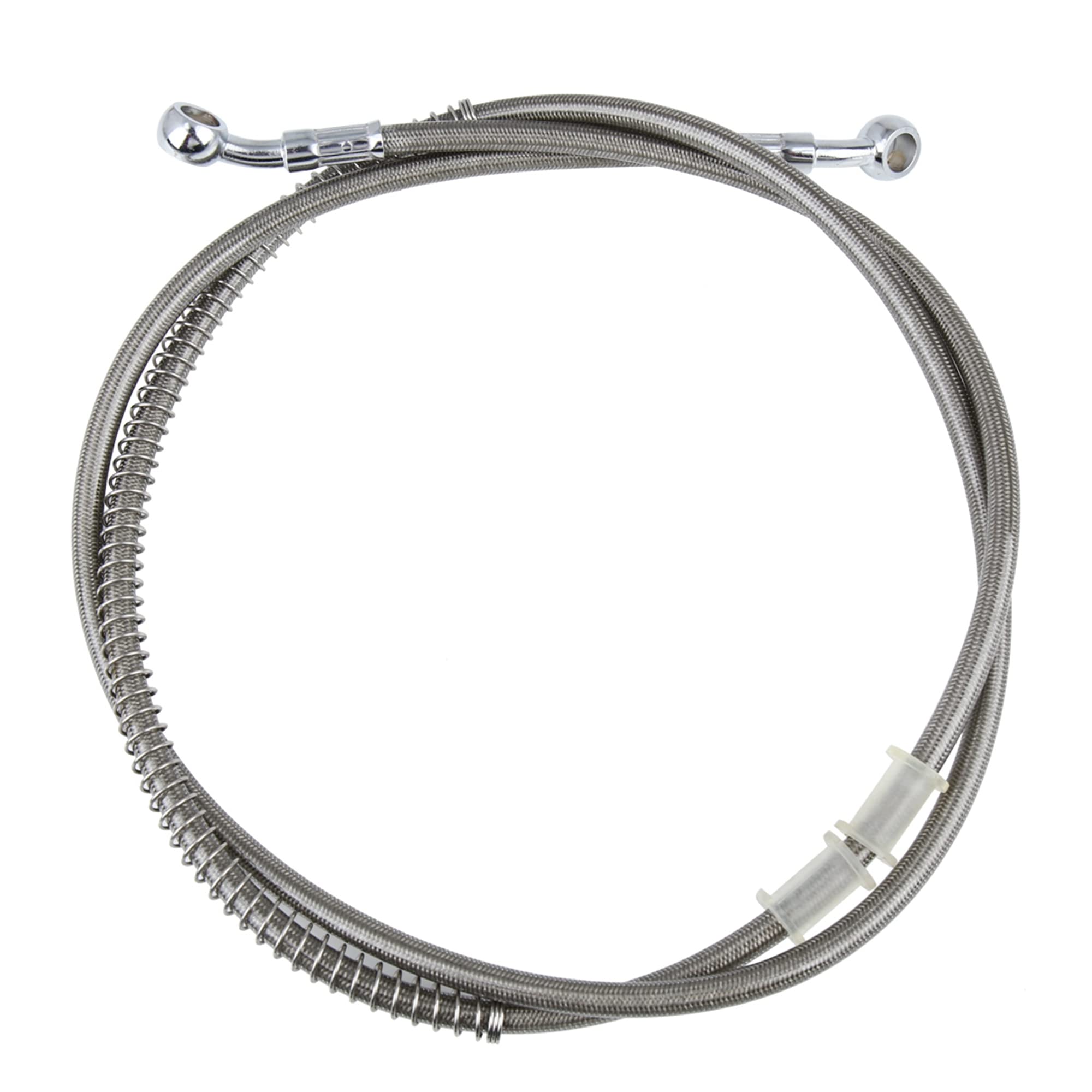 sourcingmap 150cm Stainless Steel Hydraulic Oil Hose Line for Motorcycle Scooter