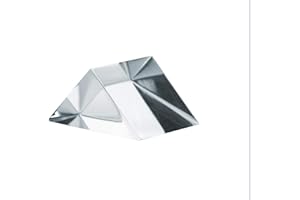 EISCO Right Angled Prism, 1" (25mm) Length, 1.4" (35mm) Hypotenuse - Triangular, 90x45x45 Degree Angles - Polished Acrylic - Excellent for Physics, Light Refraction & Wavelength Experiments