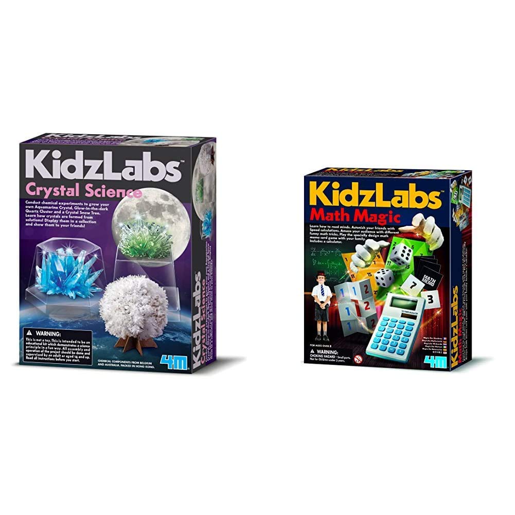 4M Kidz Labs Crystal Science & Kidz Labs Maths Magic