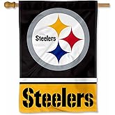 Pittsburgh Steelers Two Sided House Flag