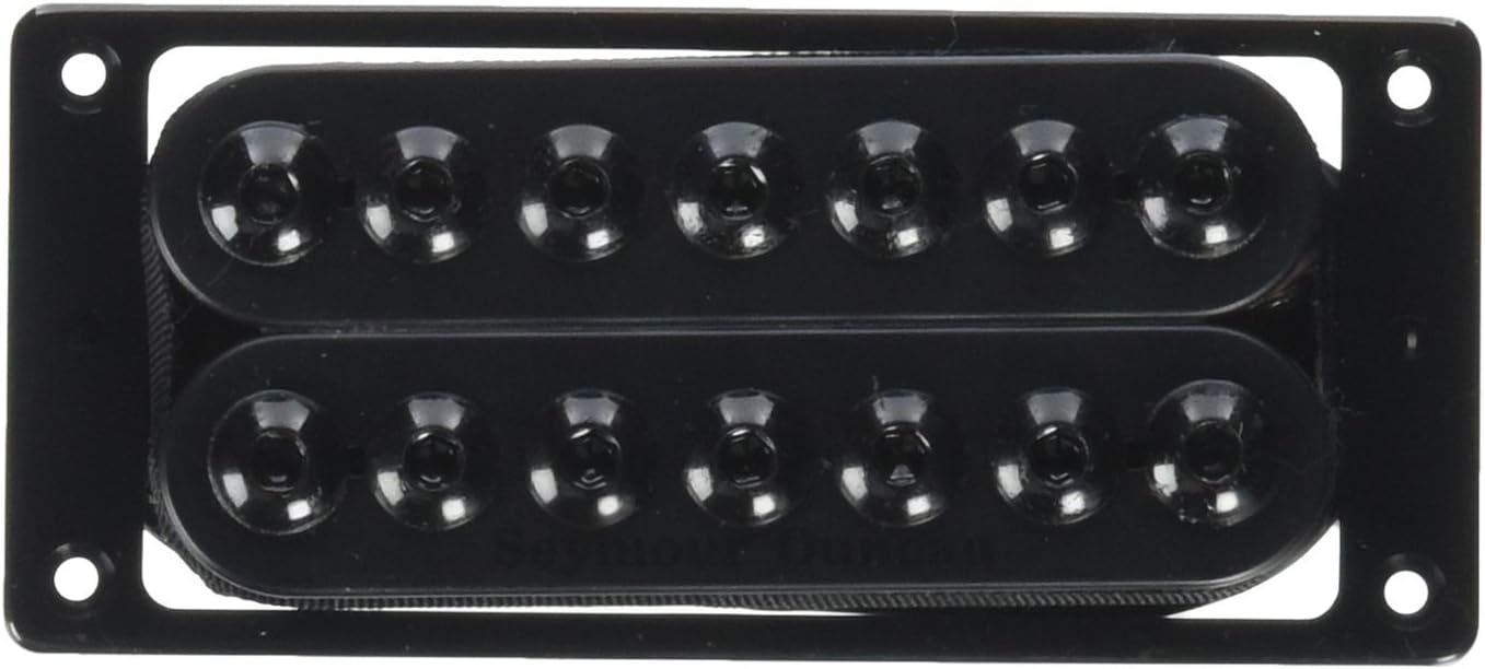 Seymour Duncan SH - 8B-P-SB 7STR Invader Humbucker 7-String Electric Guitar Pickup-Black, Standard