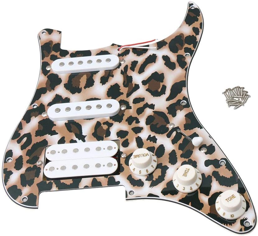 Lovermusic Plastic + Copper 3Ply SSH Guitar Pickup Loaded Prewired Pickguard for Electric Guitar