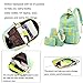 Bookbag School Backpack Girls Cute Schoolbag for 15 inch Laptop backpack set (Water blue A002 yellow pineapple)