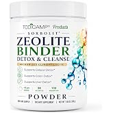 TODICAMP Zeolite Detox for Adults Sorbolit - Zeolite Powder Binder Detox Cleanse - Zeolite Clinoptilolite for Deep Full Body Detox, Gut Cleanse, Cellular and Liver Detox (Powder)