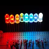 NOVELTY PLACE 100 Pcs 5mm LED Diodes White Red Yellow Green Blue 2V-3V 20mA view 6