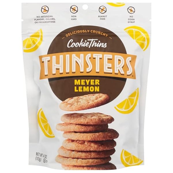 THINSTERS COOKIES, MEYER LEMON COOKIE THINS, 4 OZ...