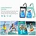 Mpow Universal Waterproof Case, IPX8 Waterproof Phone Pouch Dry Bag Compatible for iPhone Xs Max/Xs/Xr/X/8/8plus/7/7plus/6s/6/6s Plus Galaxy s10/s9/s8 Note 9/8 Google Pixel HTC12 (Black+Blue 2-Pack)