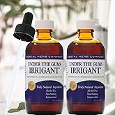 Under The Gums Irrigant Solution – Alcohol-Free, Vegan Herbal Solution for Water Flossers & Oral Irrigators – Supports Gum Health Naturally - (2 Pack + Dropper) by Dental Herb Company