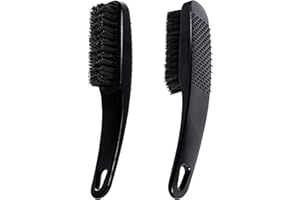 2 Pcs Handle Grip Nail Brushes for Cleaning, Beomeen Long Handle Fingernail Cleaner, Hand Nail Toes Cleaning and Scrubbing Brushes, Pedicure Nail Scrubber Non-Slip for Men and Women, Black