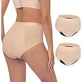 CITURLAN Incontinence Underwear for Women - 100ml Absorbency | Leakproof & Washable | Bladder Control Panties for Women | Postpartum & Menopause 2 Pack (Nude Color, M)