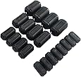 Jabinco (Pack of 20pcs) Clip-on Ferrite Ring Core RFI EMI Noise Suppressor Cable Clip for 3mm/ 5mm/ 7mm/ 9mm/ 13mm Diameter Cable, Black