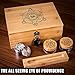ASETH Large Bamboo Stash Box - Smell Proof/Combo/Lockable/Removable Dividers - Large Storage for All Accessories/Includes Grinder/Rolling Tray + 2 Stash Jars -Gift Set/Geometric Design