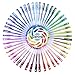 Gshine Gel Pens Set - 60 Colors with Premium Ink Coloring Pens for Adult Coloring Books Drawing Writing Including Glitter Neon Metallic (No Duplicate)