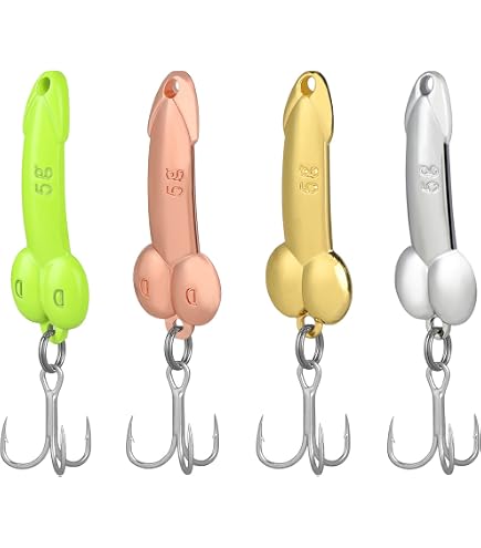 ZooAatrts 27g Fishing Lure Minnow Penis Dick Diving Funny Rattle Crankbait Gift Spinner Bass (2), Spoons