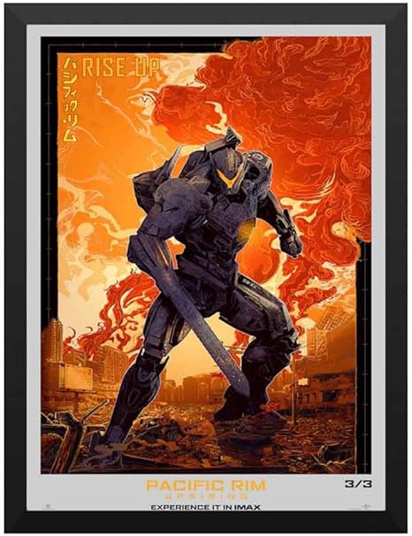 Amazon Co Jp ハンギングペインティング パシフィックリム蜂起 18 8のポスター 黒フォトフレーム ファッション絵画 壁飾り 家族壁画装飾 サイズ 33x24cm 額縁を送る ホーム キッチン