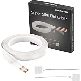 23-Gauge Hidden Super Flat Speaker Audio Cable Wire (25ft+2 Connectors-D) | FRANKEVER Super Flat Ghost Wire Suitable for Audio Wire, LED Lighting and Other Low Voltage Appliance Connection