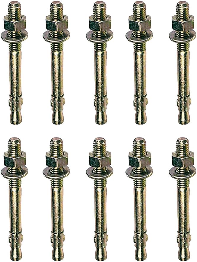 M12 x 120mm Through Bolt Wall Anchor Bolts 10 Pack Amazon.co.uk DIY