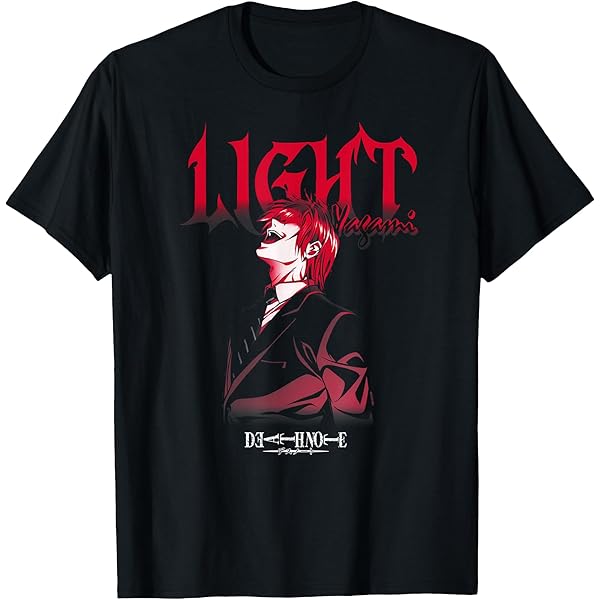Amazon.com: Death Note Anime T-Shirt - Light Yagami Mens Fashion Shirt -  Manga Tee (Black, Small) : Clothing, Shoes \u0026 Jewelry