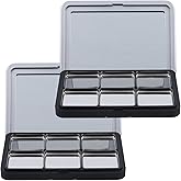 Empty Magnetic Makeup Palette, 2pc Portable Makeup Palette with Mirror Refillable Eyeshadow Palette Empty Lipstick Pallet for Eyeshadow Lipstick Blush Powder