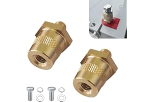 Ferianl 2PCS Car Battery Terminal Connectors Set, M8 Battery Post Adapter, Top or Side Post Threaded Bolt Terminal Charging P