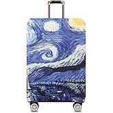 MosaiRudo Thicker Luggage Cover Elastic Suitcase Cover Protector Fits 18-32 Inch Suitcase Travel Accessories (Starry Sky, L)