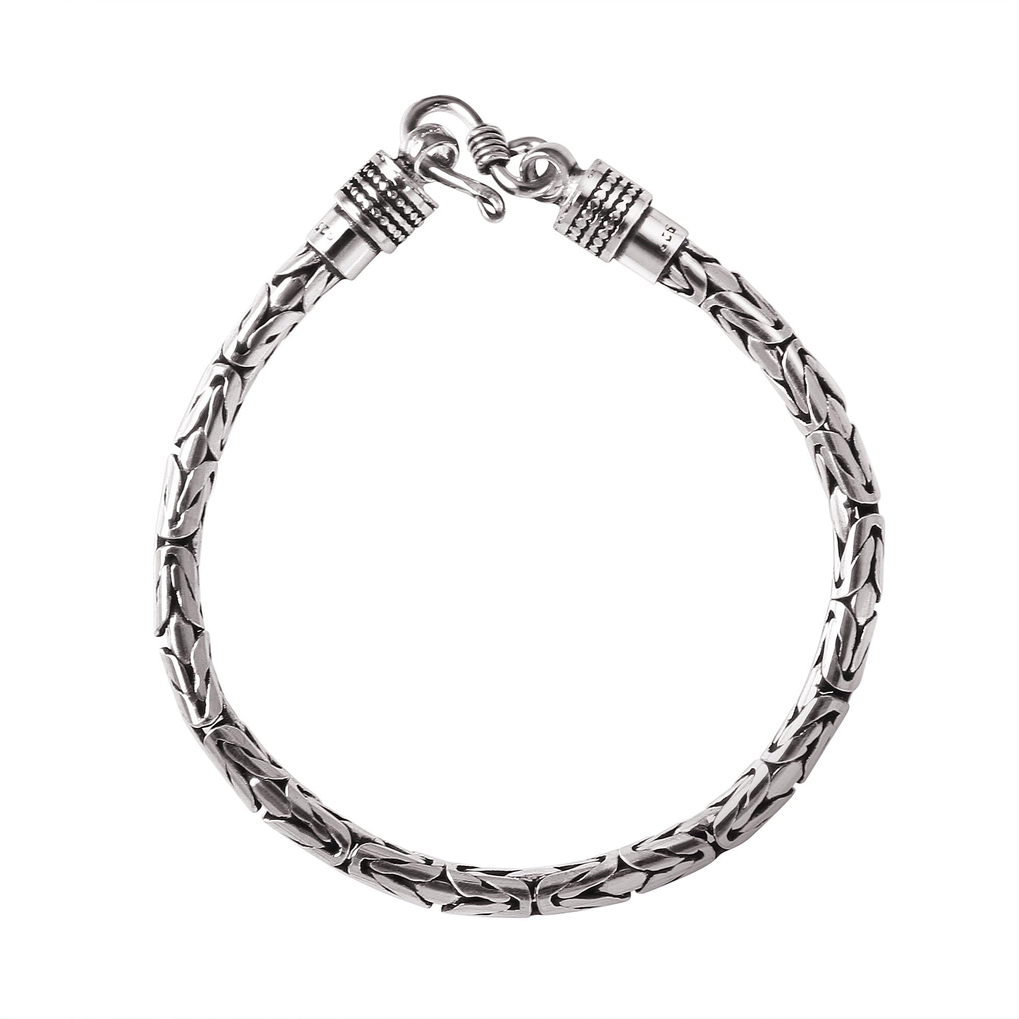 Franki Baker 925 Sterling Silver Chunky Snake Bracelet Edinburgh Hallmarked 22.5cm