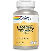 SOLARAY Liposomal Vitamin C 500 mg, 100 VegCaps | Immune &amp; Antioxidant Support - Liposomal Blend with Fatty Acids - Enhanced Absorption - 100 Servings - Vegan, Lab Verified