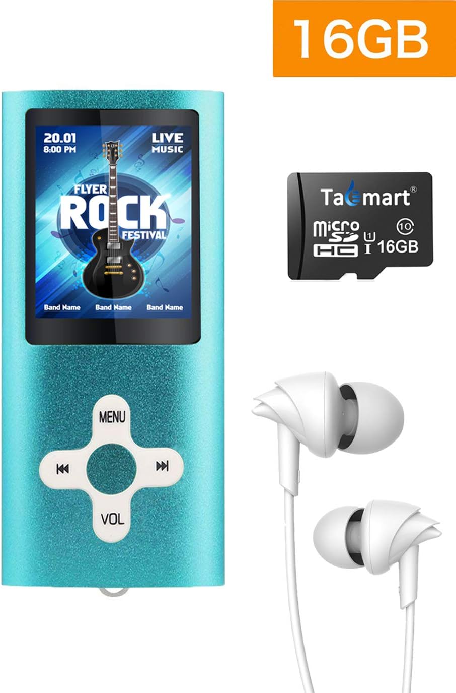 Lecteur MP3 16G lecteur mp3 lecteur mp4 10 heures de lecture de musique