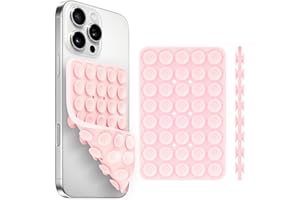 Yojaro Silicone Suction Cup Phone Case Mount Double Sided, Phone Accessories Hands-Free Strong Grip Holder for Selfies and Videos, Silicon Phone Stand for iPhone and Android Light Pink