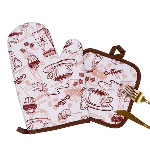 Tiansiangjjeu - Juego de 2 guantes resistentes al calor para ...