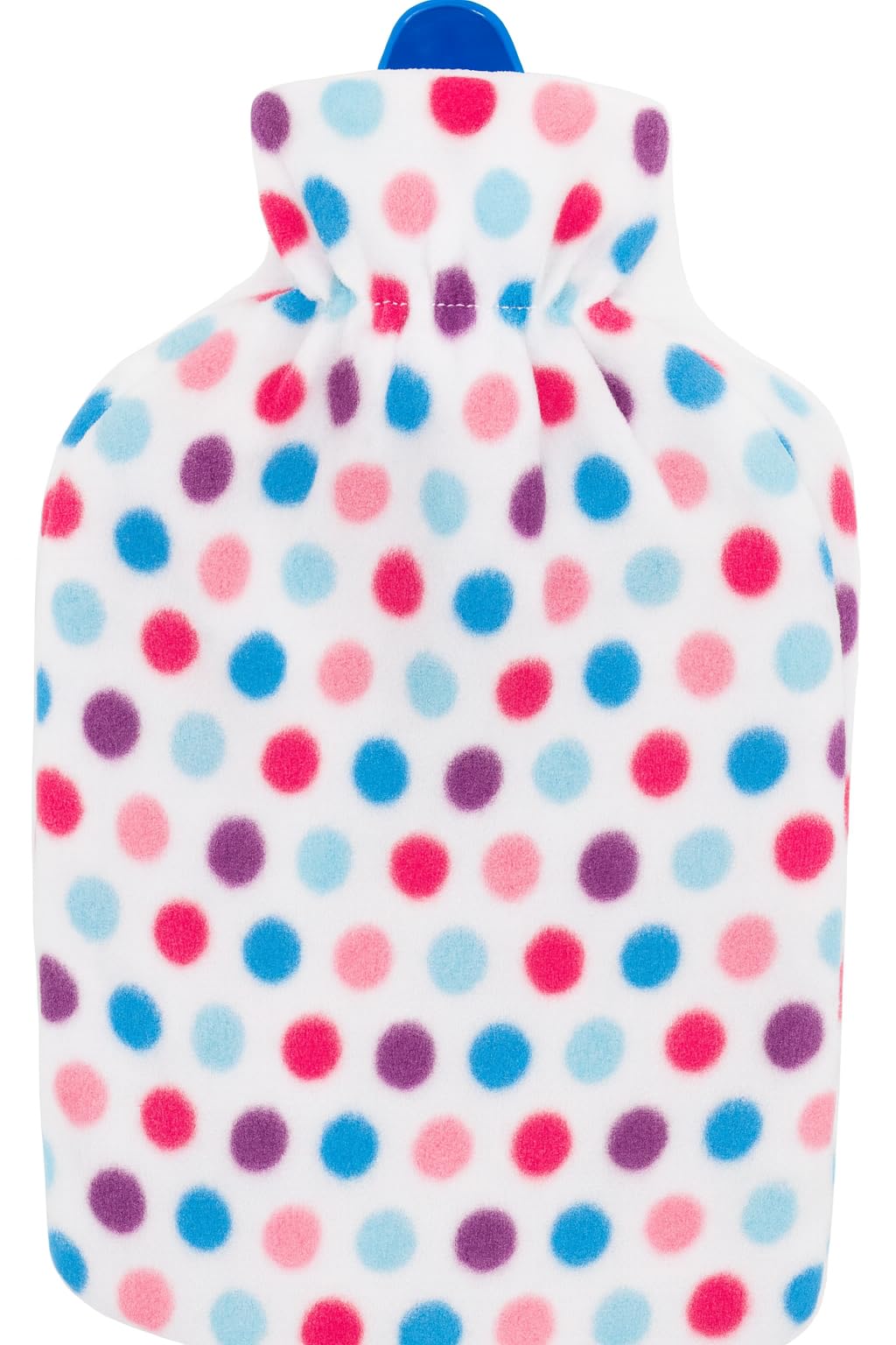 Marco Paul 1.8L Hot Water Bottle with Cover – Spotty Large Hot Water Bottle for Adults with Soft Fleece Cover – Luxury Heat Pad for Pain Relief, Hand Warmer, Back Warmer & Comfort Christmas Gifts