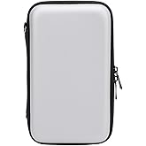 Carrying Case Compatible with for New 2DS XL 2DS LL for New 3DS 3DS, Water Hard Shell Travel Bag with 8 Game Slot, Portable Console Protective Pouch (Silver)