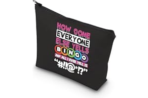 WCGXKO Funny Bingo Player Gift Lucky Bingo Bag Bingo Game Lover Zipper Pouch Makeup Bag (HOW COME)