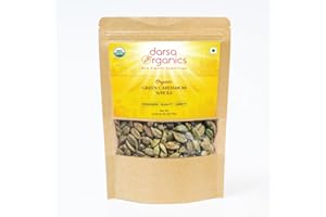 Darsa Organics Green Cardamom Pods 4 oz – Whole Green Cardamom for Tea, Cooking & Baking – Aromatic & Flavorful, USDA Certified, Non-GMO, Gluten-Free, Kosher