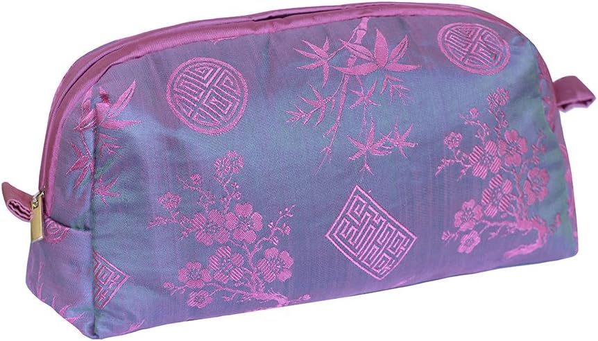 Cosmetic Bag - Silk Jacquard (Orchid)