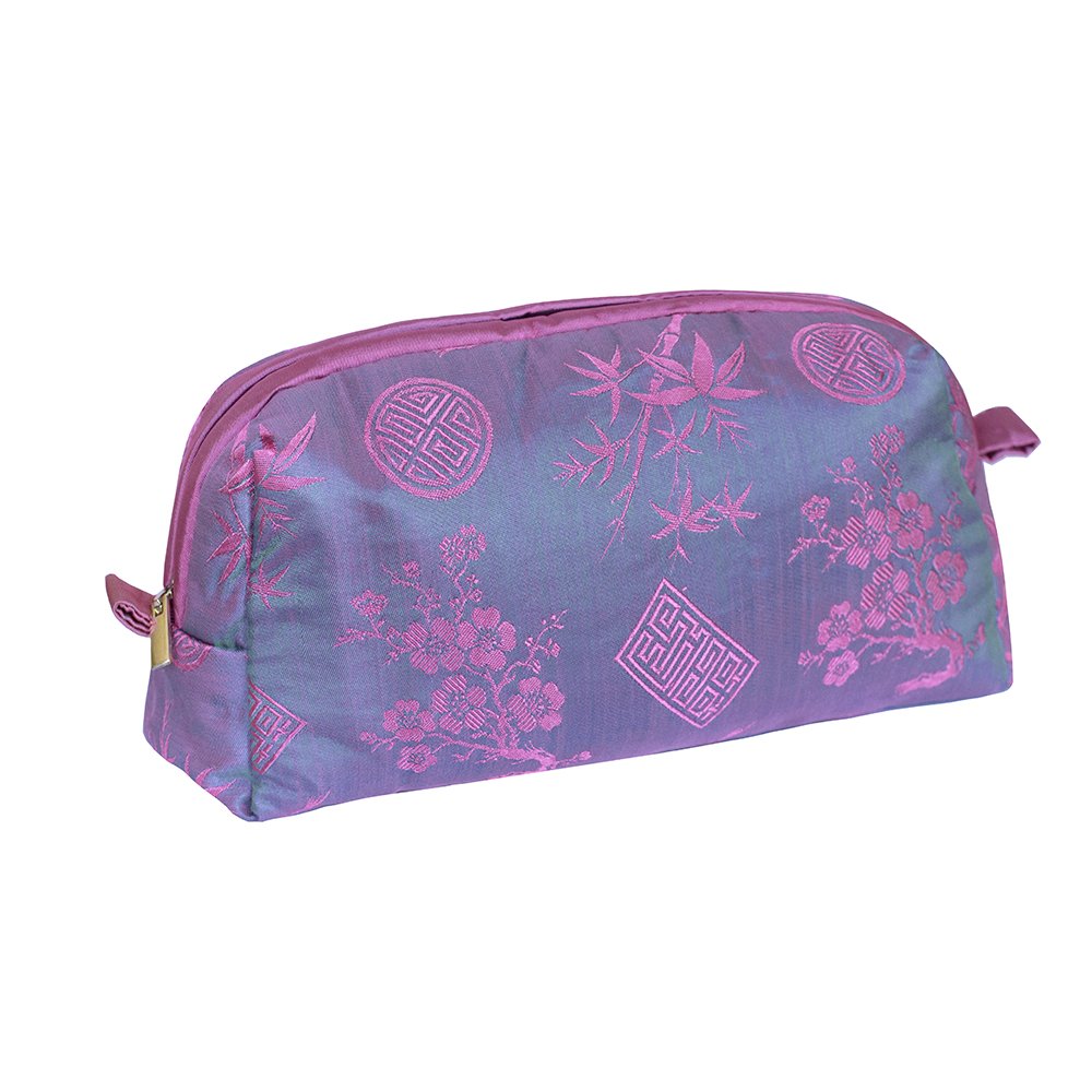 Cosmetic Bag - Silk Jacquard (Orchid)